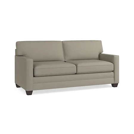 Casual 2-Cushion Sofa with Track Arms