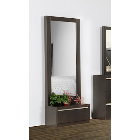 Standing Mirror with Storage Base