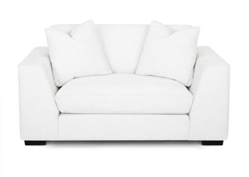 Contemporary Chair with Two Arm Pillows