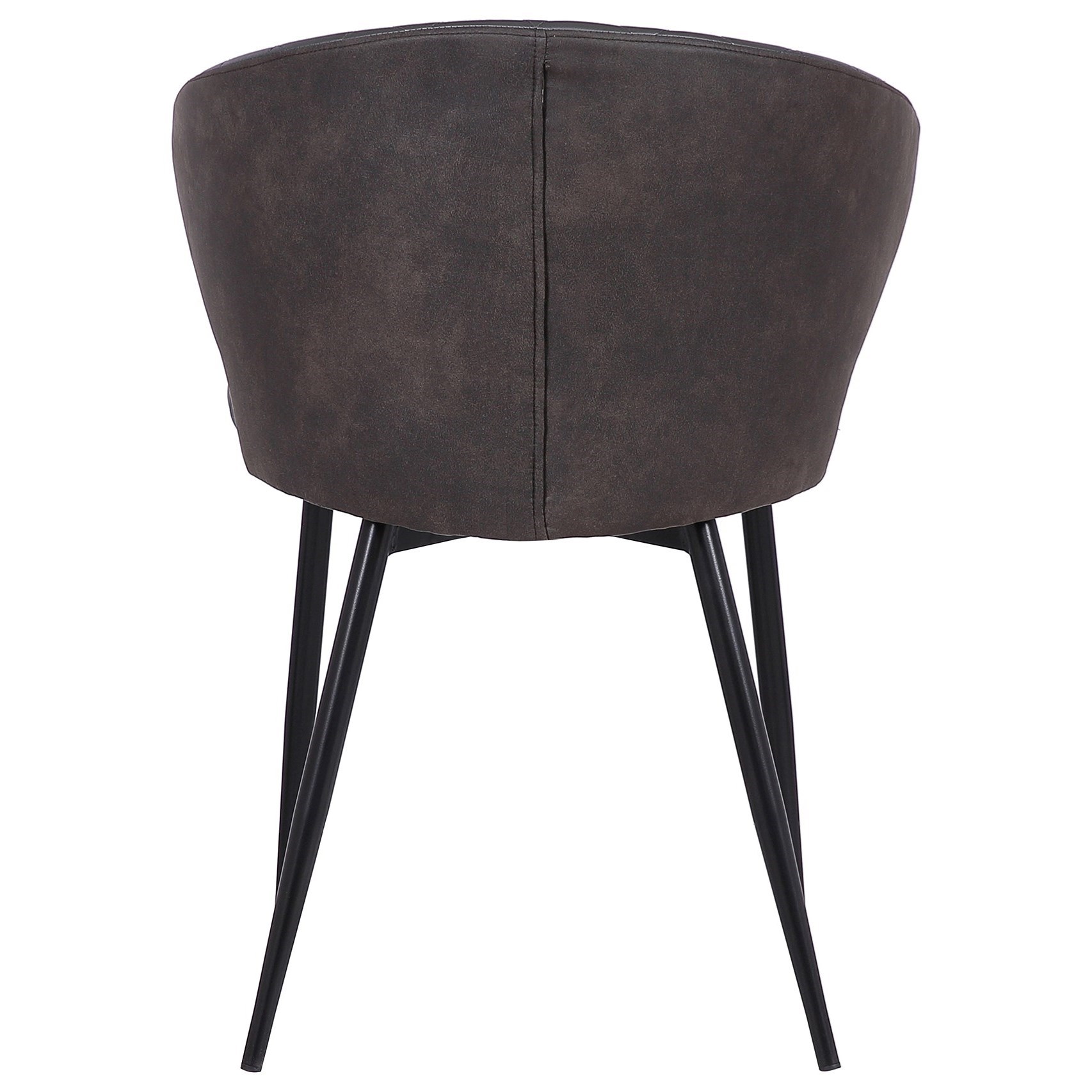 Armen Living Ava Gray Faux Leather Dining Chair
