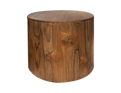Modern Rustic Round End Table
