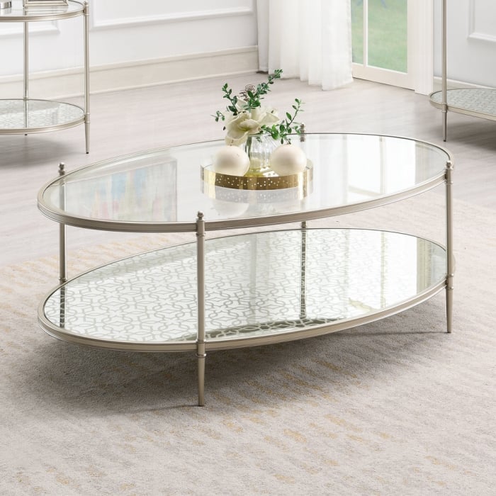 Acme Furniture Zaba Oval Coffee Table
