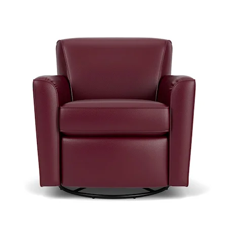 Transitional Swivel Glider Chair with Tight Back