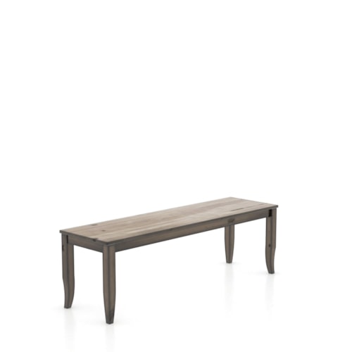 Farmhouse 56" Dining Bench with Distressed Wood Finish