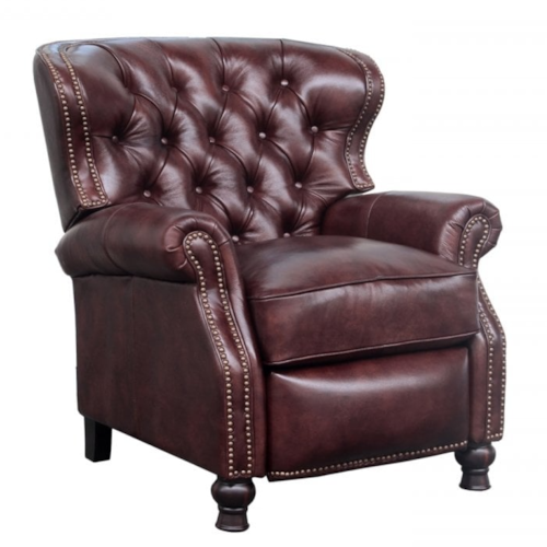 Traditional Push Back Recliner with Button Tufting