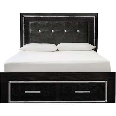 Queen Uph Storage Bed with LED Lighting