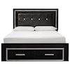 Signature Design by Ashley Kaydell Queen Uph Storage Bed with LED Lighting