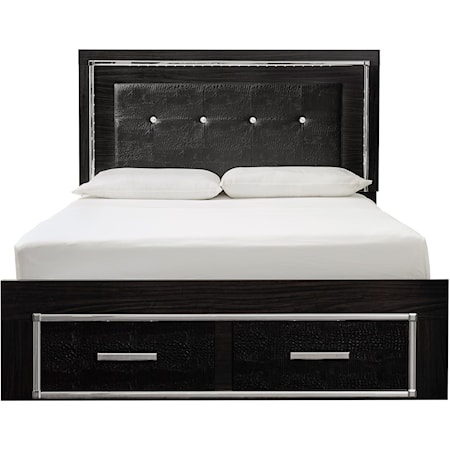 Queen Uph Storage Bed with LED Lighting