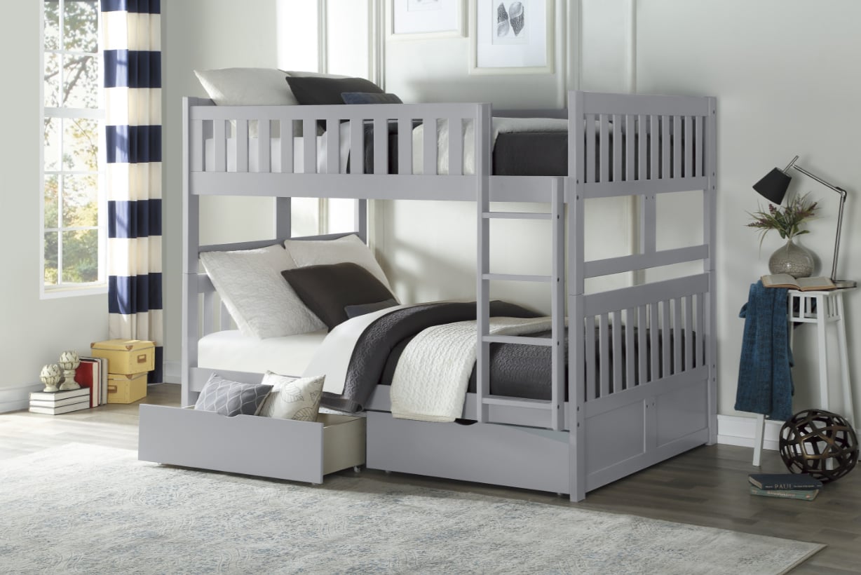 Full Over Full Bunk Bed with Storage
