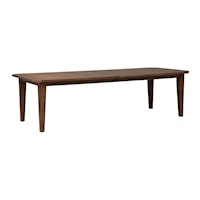 Rectangular Leg Dining Table with 2 Extension Leaves