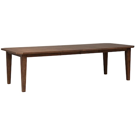 Rectangular Leg Dining Table with 2 Extension Leaves