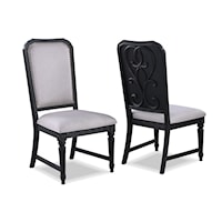 Transitional Upholstered Dining Side Chair with Nail-Head Trim