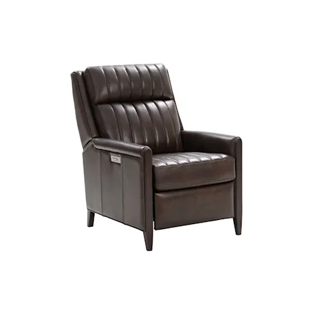 Transitional Power Recliner with Powered Headrest and Lumbar