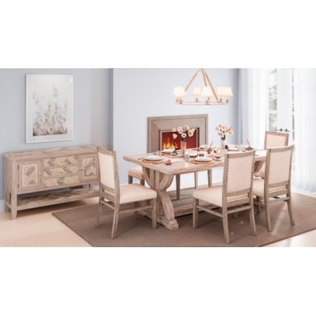 Dining Table and Chair Set with Bench
