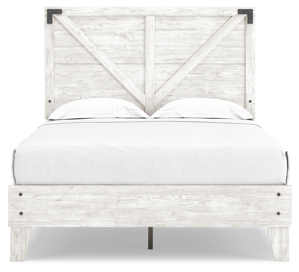 Full Crossbuck Panel Platform Bed