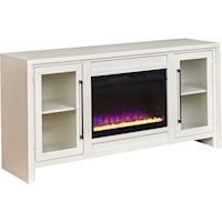 Contemporary 66" Fireplace Console with Wire Management