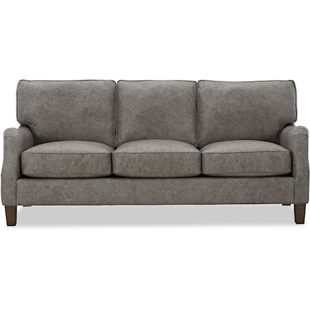 Transitional Leather Sofa