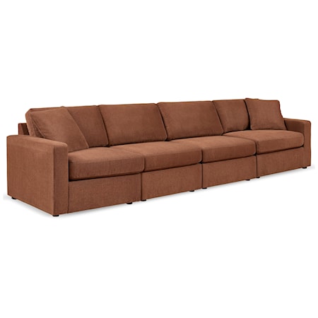 4-Piece Sectional And 2 Ottomans