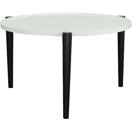 Transitional Round Cocktail Table