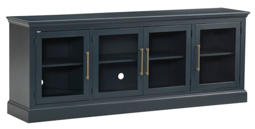 Traditional 84" Console with 4 Doors and Wire Management