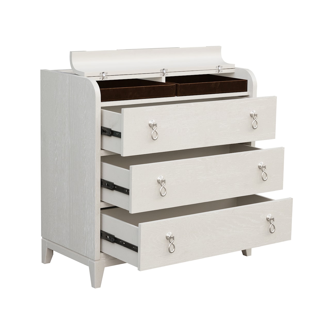 Accentrics Home Accents Three Drawer Chest with Jewelry Storage