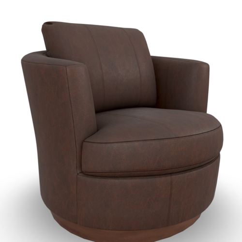 Mid-Century Modern Swivel Barrel Chair