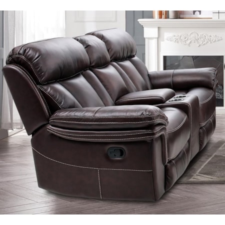 Power Reclining Console Loveseat