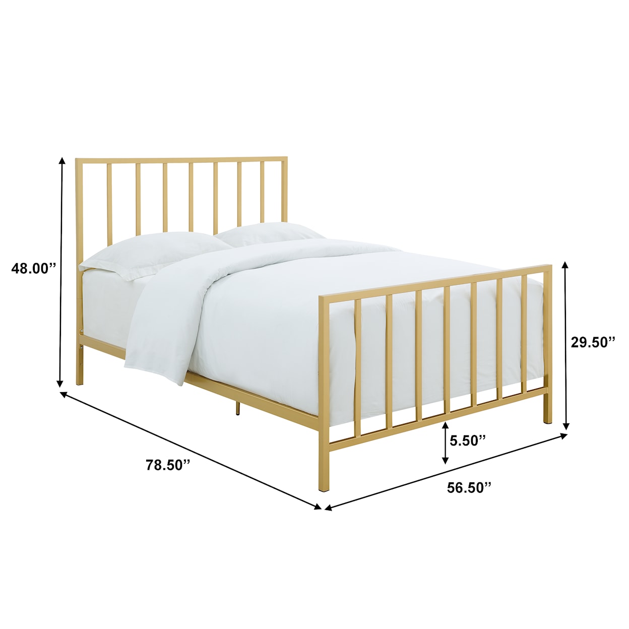 Accentrics Home Fashion Beds Full Metal Bed