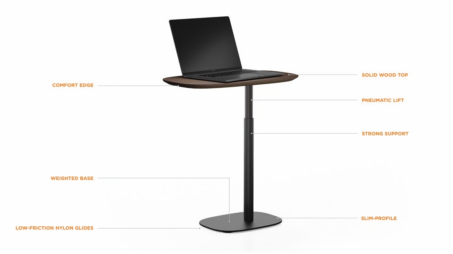 Adjustable Wood-Top Laptop Table
