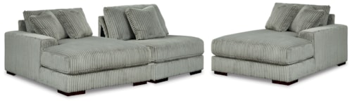 3-Piece Sectional With Double Chaise