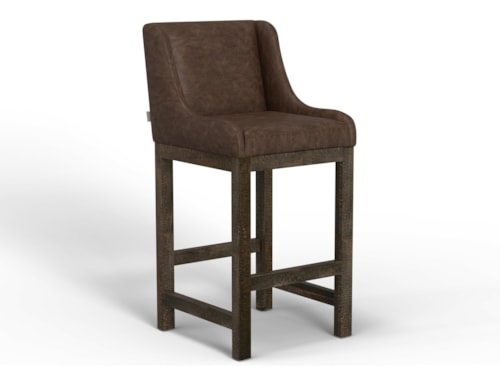 Transitional Upholstered Barstool
