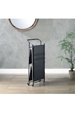 Acme Furniture Cordelia Industrial Folding Serving Cart with Casters