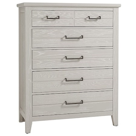 Rustic 5-Drawer Chest with Soft-Close Drawers