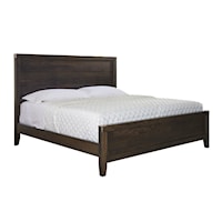 Mid-Century Modern King Plank Panel with Low Footboard