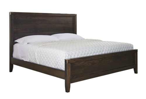 Mid-Century Modern King Plank Panel with Low Footboard