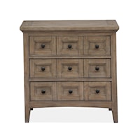 Three Drawer Nightstand with Felt-Lined Top Drawer