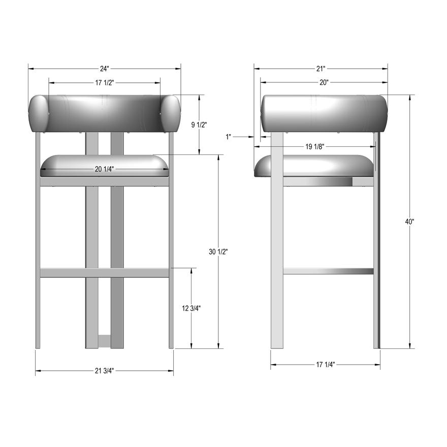 Upholstered Bar Height Stool
