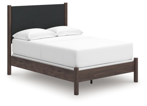 Full Upholstered Panel Bed