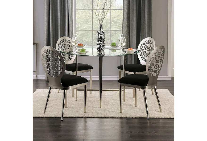 Abner Round Table by Furniture of America at Nassau Furniture and Mattress