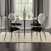 Contemporary 5 Piece Dining Table Set