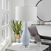 Uttermost Clariot Clariot Ribbed Blue Table Lamp
