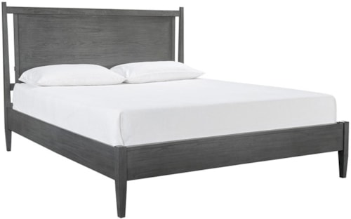 Contemporary Queen Panel Bed with USB ports