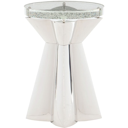 Anika Glass Top Accent Table