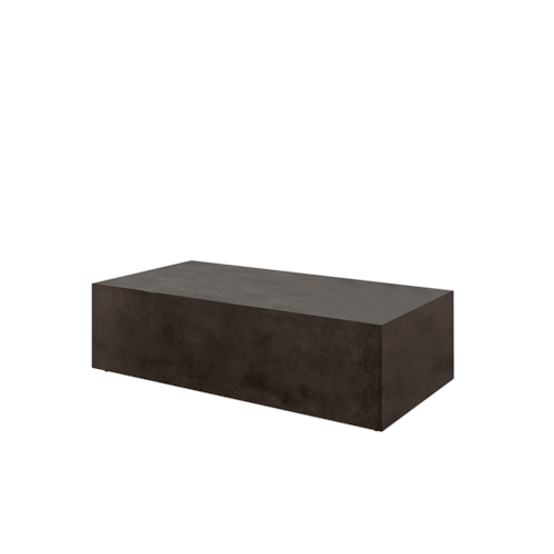 Bellino Coffee Table With Concrete Aluminum Finish - Iron
