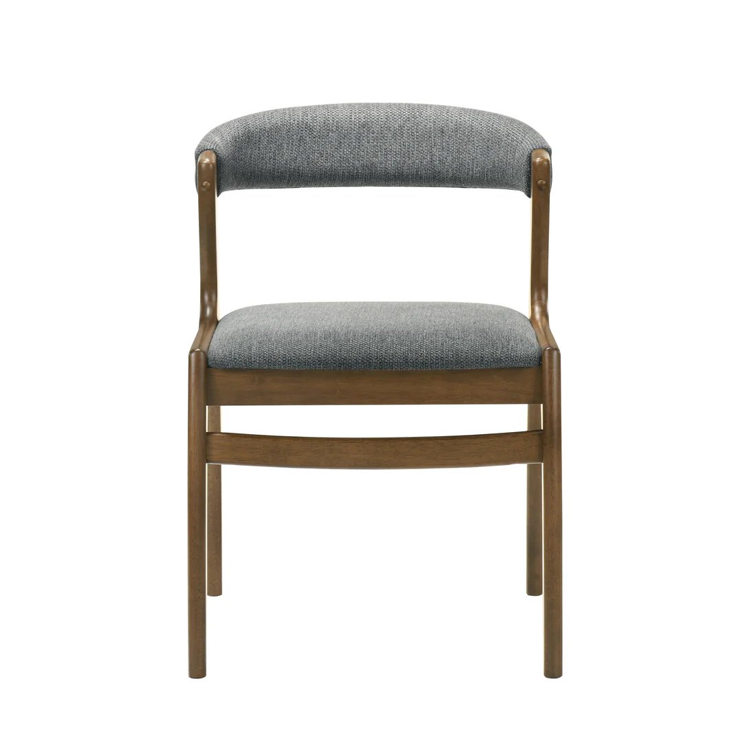 Upholstered Open Barrel-Back Dining Chair