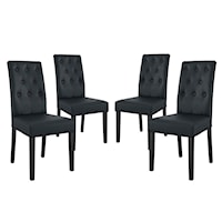 Dining Side Chair Vinyl Set of 4