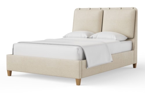 Transitional Queen Upholstered Bed