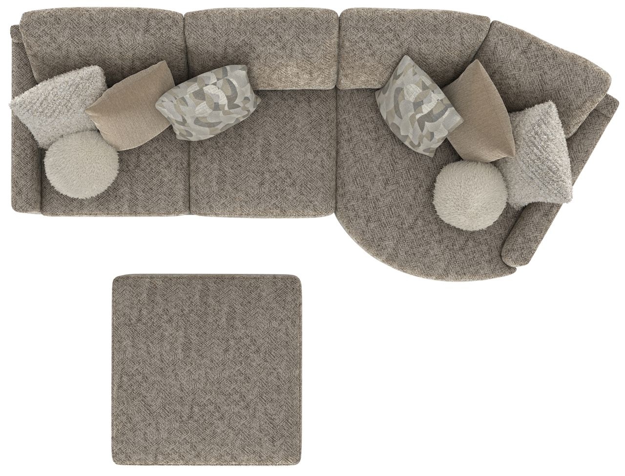 Jackson Furniture Turner 3-Piece Sectional Sofa with Cocktail Ottoman