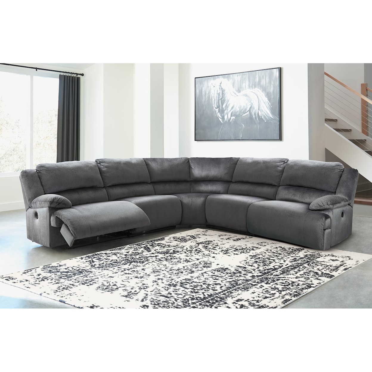 Signature Design by Ashley Clonmel 5-Piece Power Reclining Sectional