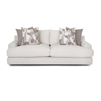 Casual Sofa with Throw Pillows